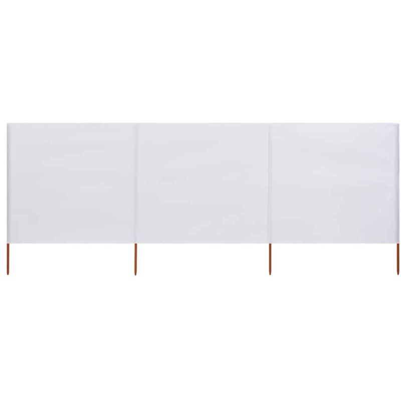 foto del prodotto paravento a 3 pannelli in tessuto 400x80 cm bianco sabbia vidaxl
