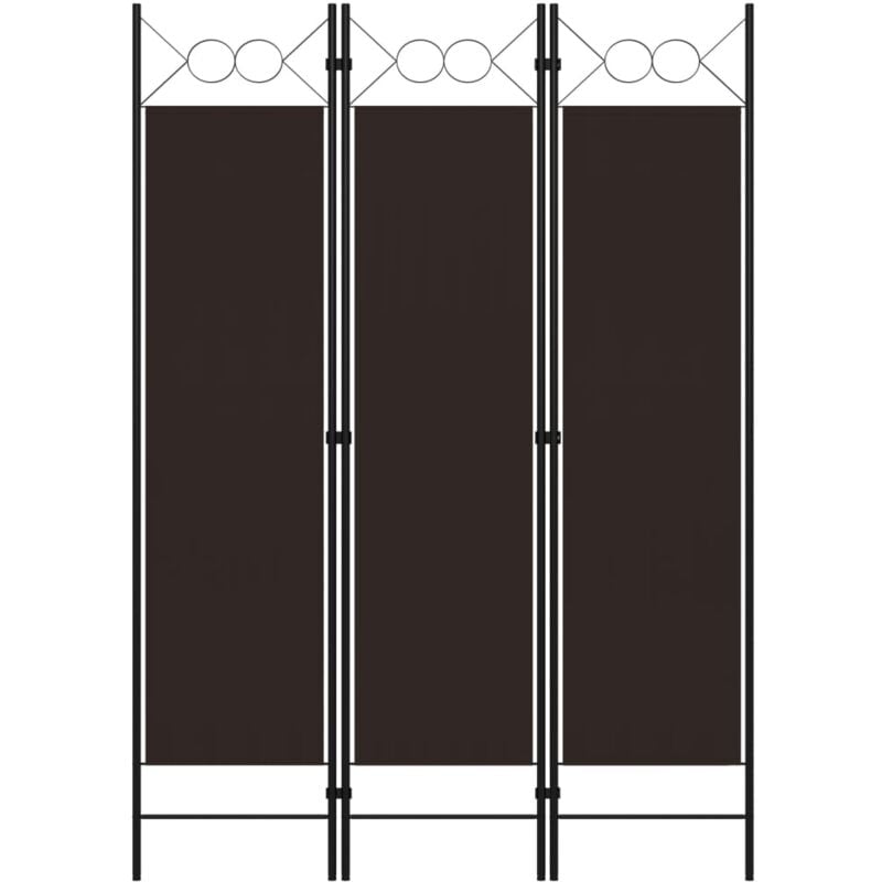 foto del prodotto paravento a 3 pannelli marrone 120x180 cm cod mxl 72002