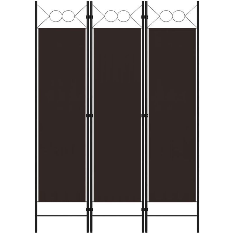 foto del prodotto paravento a 3 pannelli marrone 120x180 cm vidaxl