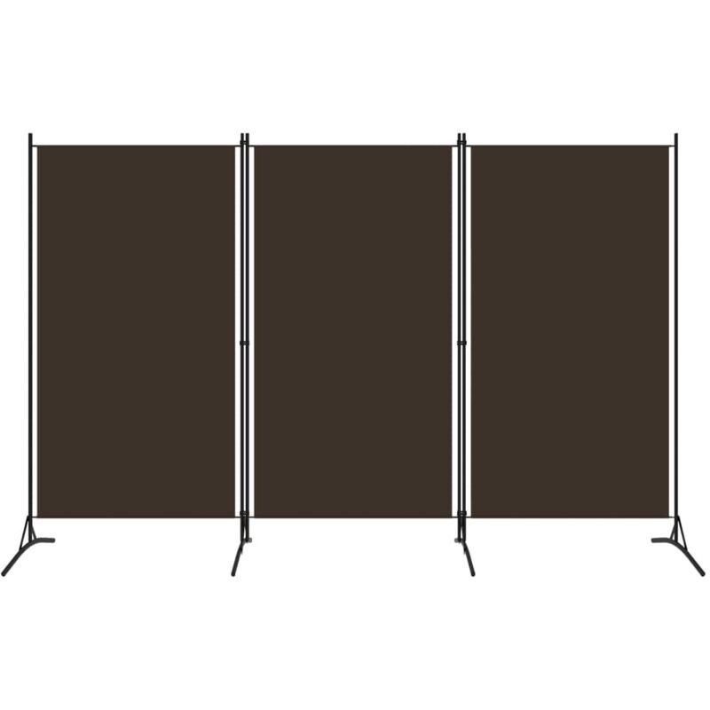 foto del prodotto paravento a 3 pannelli marrone 260x180 cm vidaxl