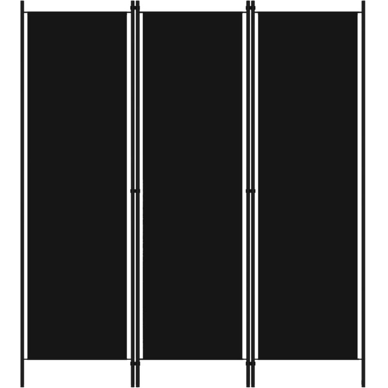 foto del prodotto paravento a 3 pannelli separ nero 150x180 cm bvh24714