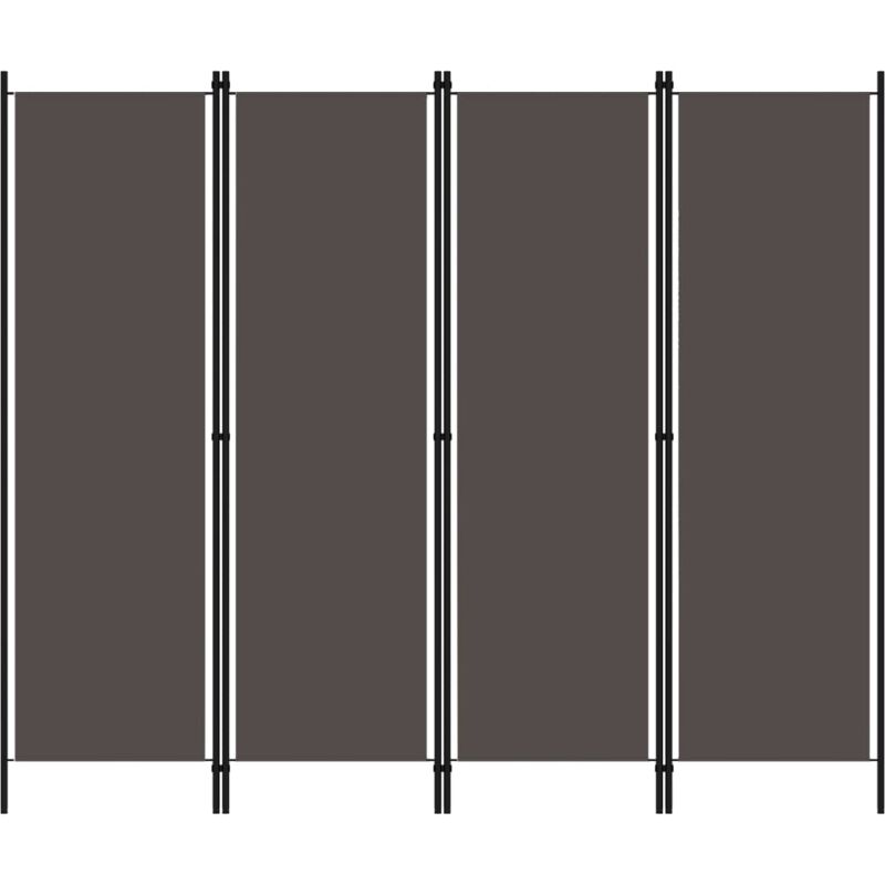 foto del prodotto paravento a 4 pannelli antracite 200x180 cm - vidaxl