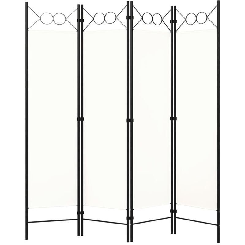 foto del prodotto paravento a 4 pannelli bianco 160x180 cm - vidaxl