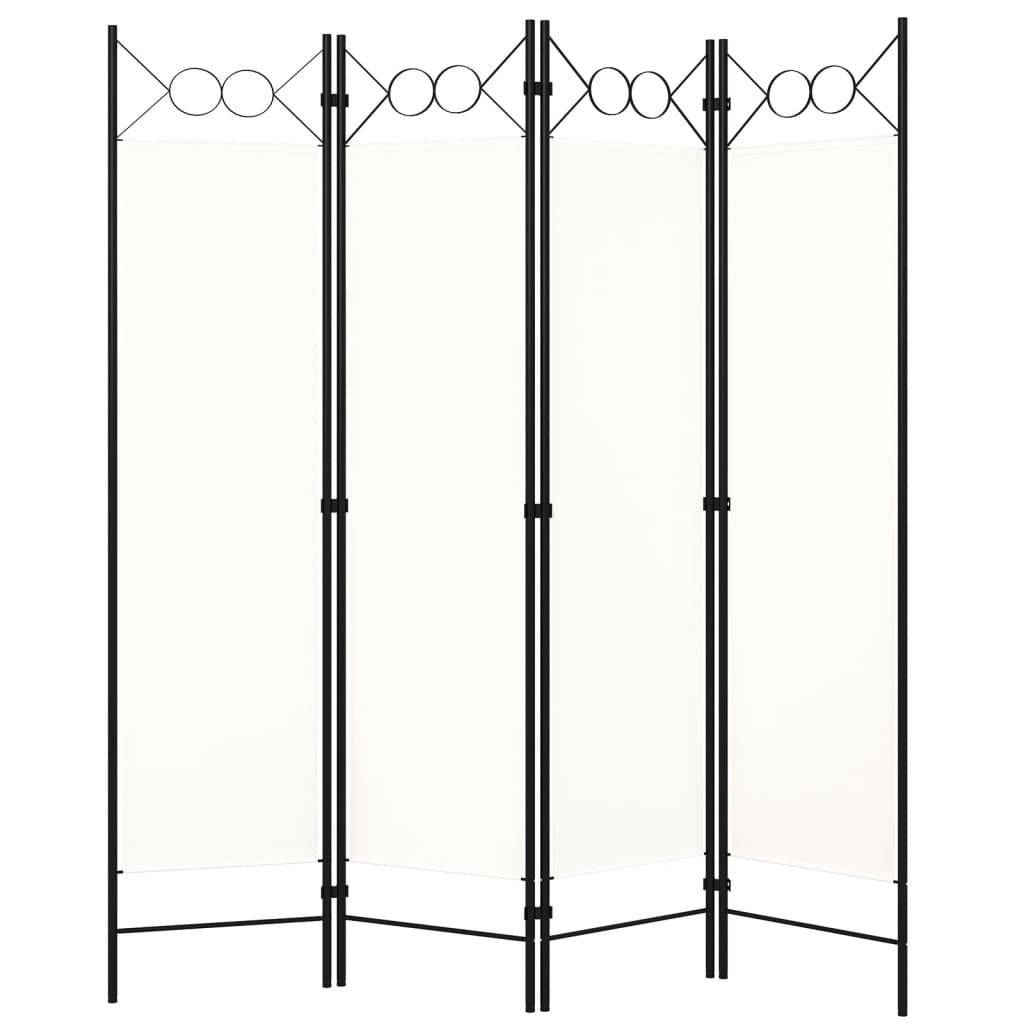 foto del prodotto paravento a 4 pannelli bianco 160x180 cmcod mxl 73119
