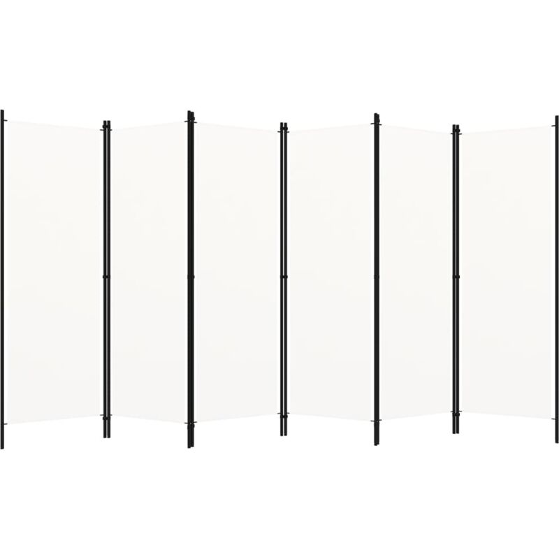 foto del prodotto paravento a 6 pannelli bianco 300x180 cm - vidaxl
