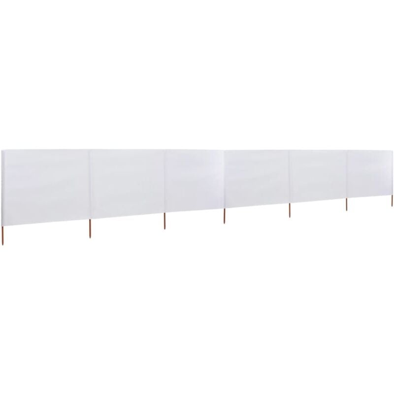 foto del prodotto paravento a 6 pannelli in tessuto 800x80cm bianco vidaxl 333922