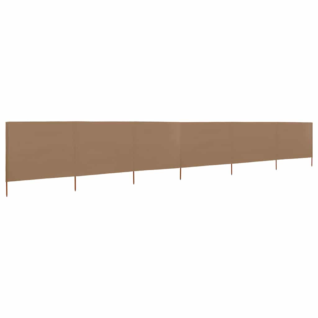 foto del prodotto paravento a 6 pannelli in tessuto 800x80cm grigio talpa cod mxl 18412