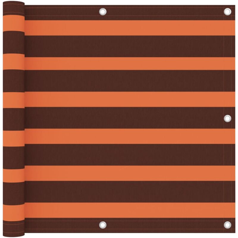 foto del prodotto paravento balcone arancione e marrone 90x500 cm tessuto oxford - vidaxl