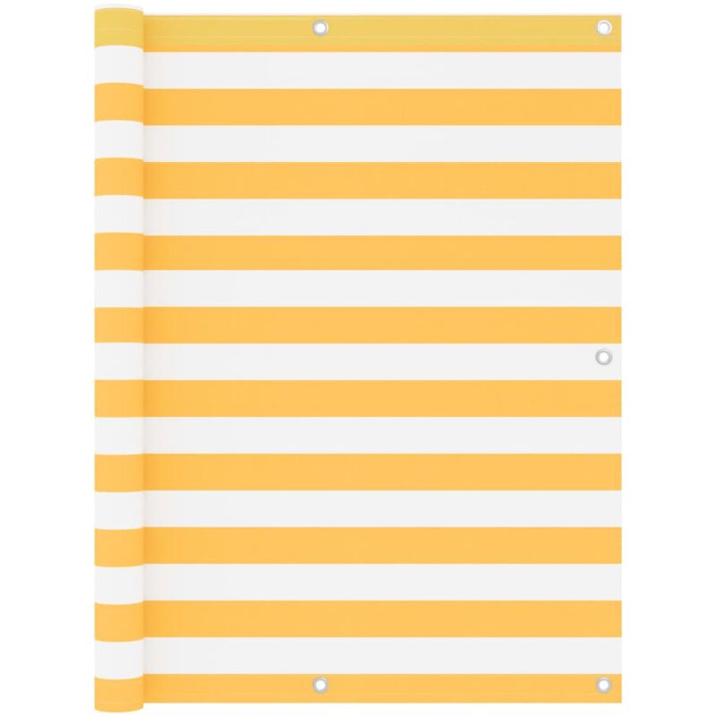 foto del prodotto paravento balcone bianco e giallo 120x400 cm tessuto oxford vidaxl