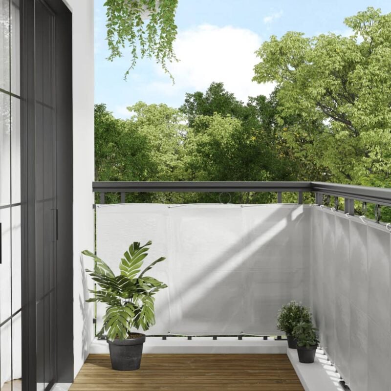 foto del prodotto paravento balcone grigio chiaro 90x300cm 100 poliestere oxford vidaxl