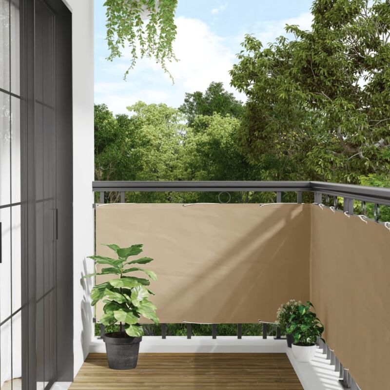 foto del prodotto paravento da balcone beige 75x300 cm in tessuto oxford vidaxl