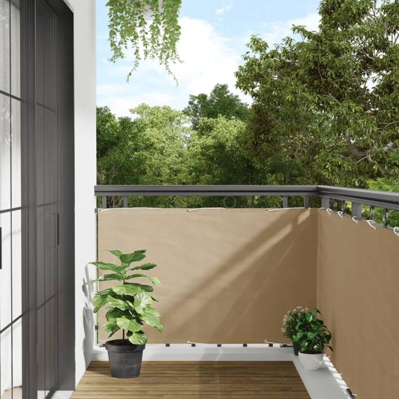 foto del prodotto paravento da balcone beige 90x300 cm in tessuto oxford