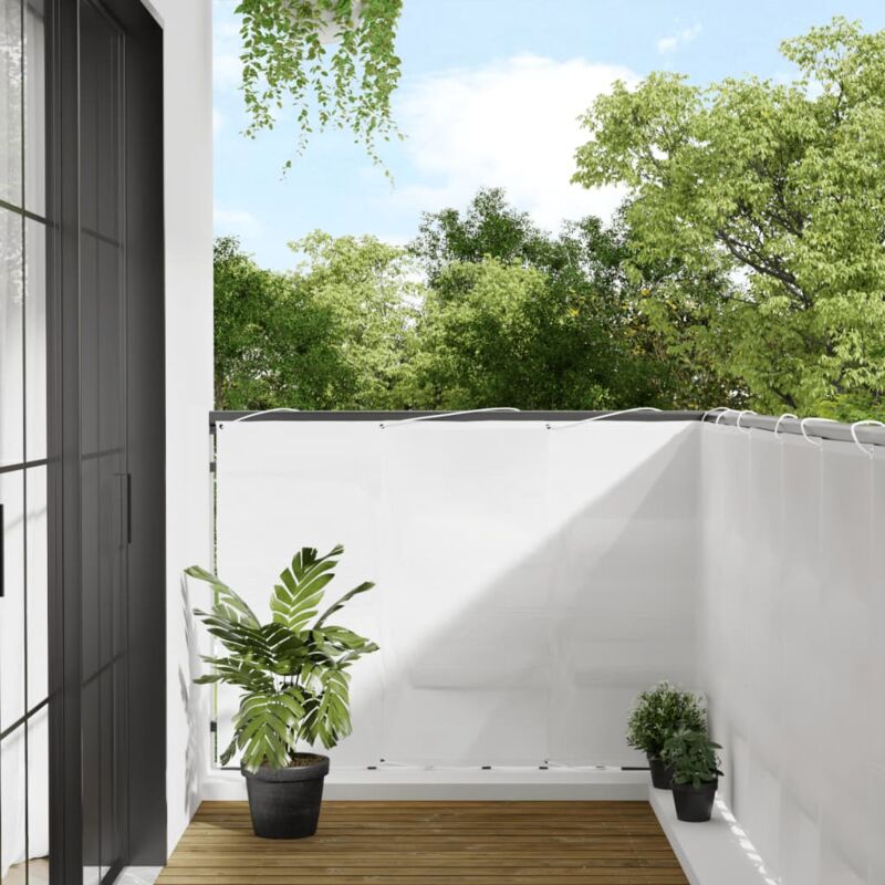 foto del prodotto paravento da balcone bianco 120x700 cm 100 poliestere oxford vidaxl