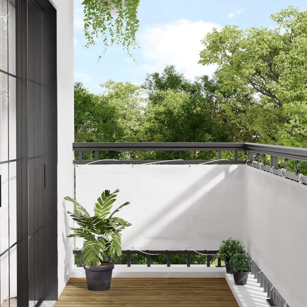foto del prodotto paravento da balcone bianco 75x800 cm 100 poliestere oxfordcod mxl 114039