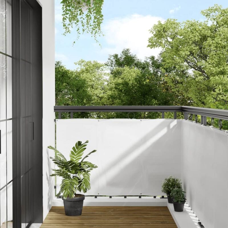 foto del prodotto paravento da balcone bianco 90x1000 cm 100 poliestere oxford vidaxl