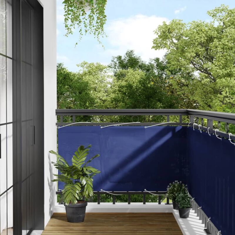 foto del prodotto paravento da balcone blu 75x800 cm 100 poliestere oxford vidaxl