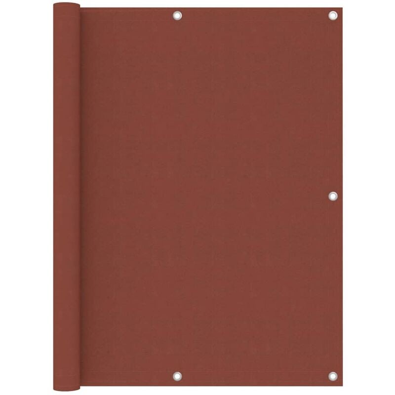 foto del prodotto paravento da balcone colore terracotta in tessuto oxford varie dimensioni dimensioni 120x400 cm