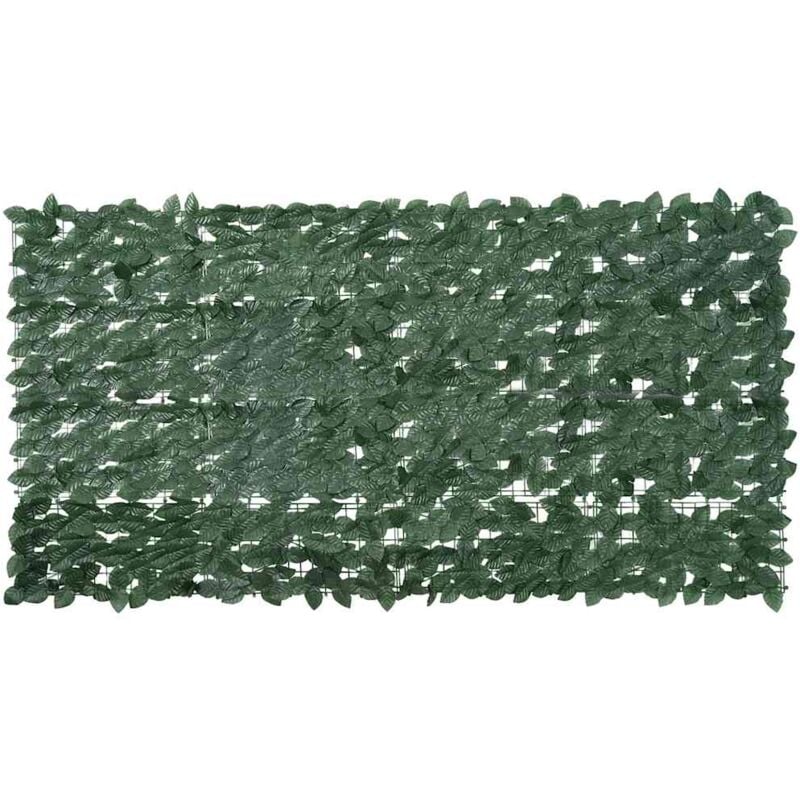 foto del prodotto paravento da balcone con foglie verde scuro 200x100 cm vidaxl