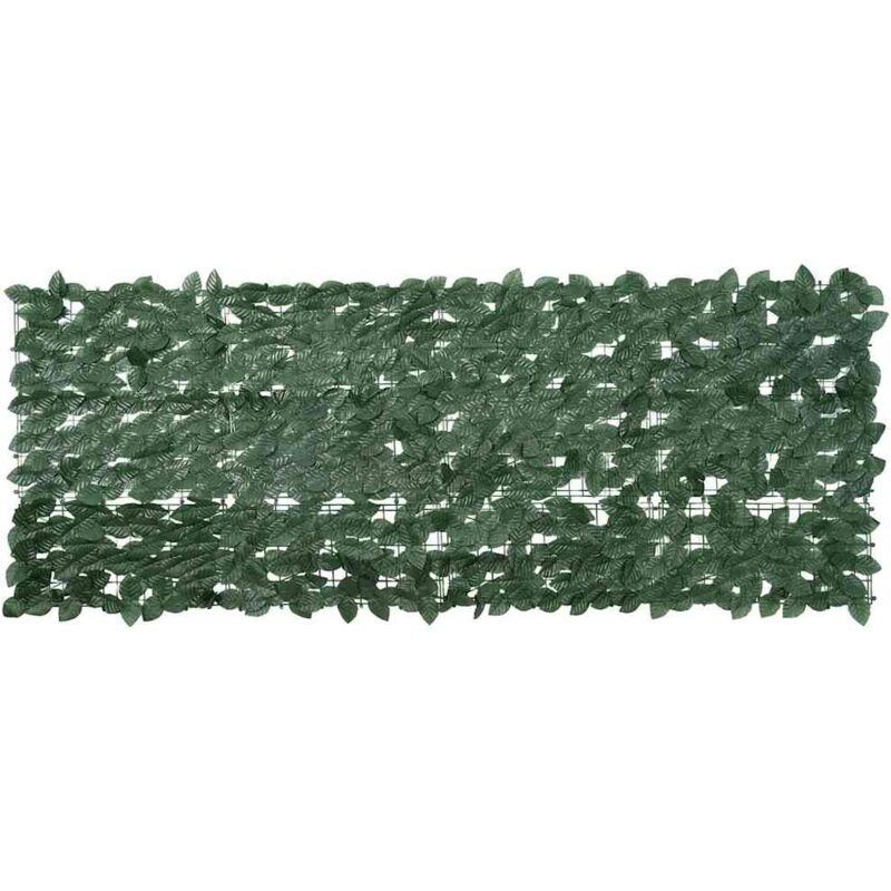 foto del prodotto paravento da balcone con foglie verde scuro 200x75 cm vidaxl