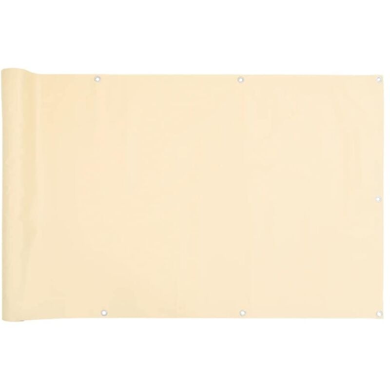 foto del prodotto paravento da balcone crema 1000x75 cm in pvc vidaxl