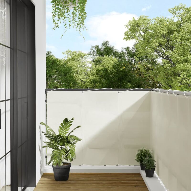 foto del prodotto paravento da balcone crema 120x1000 cm 100 poliestere oxford vidaxl