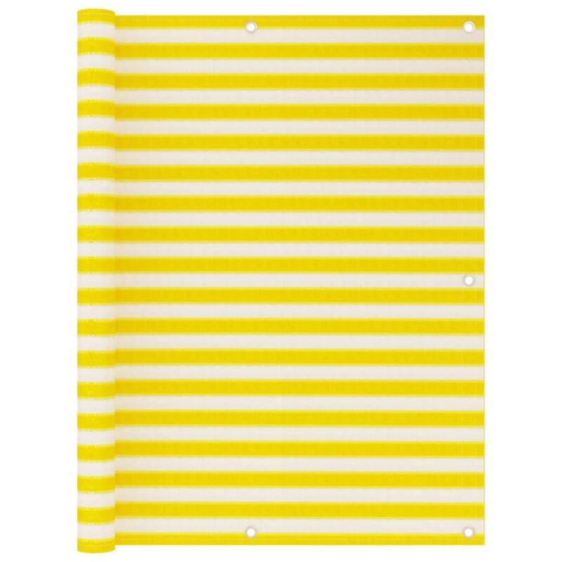 immagine 0 del prodotto paravento da balcone giallo e bianco 120x600 cm in hdpe