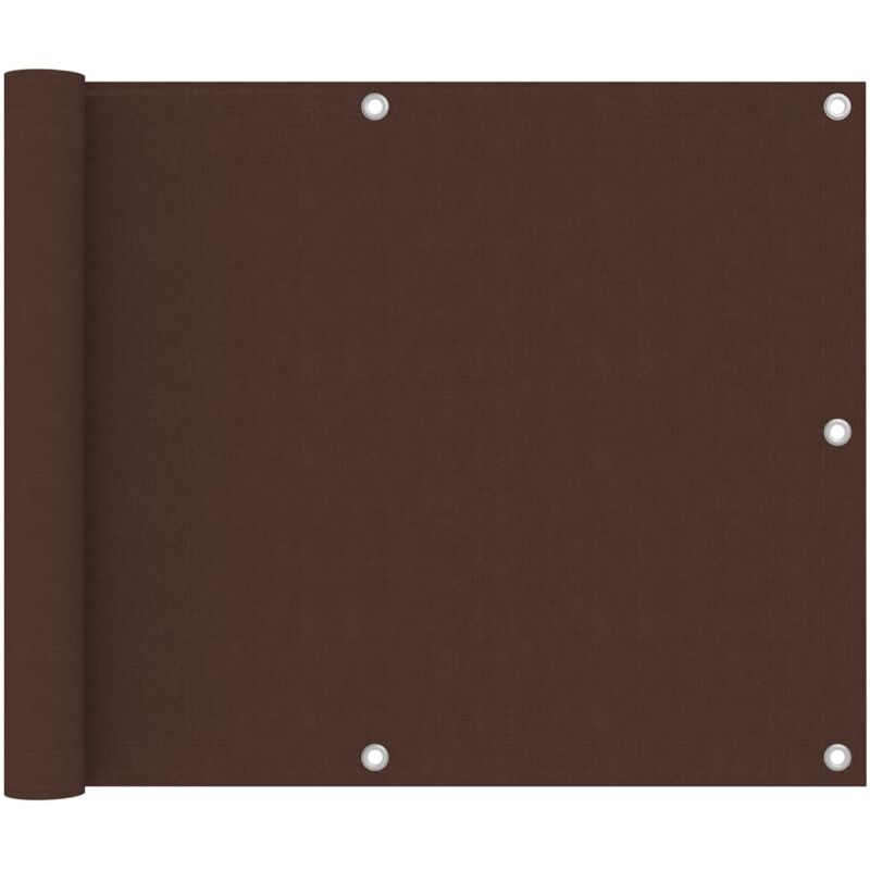 foto del prodotto paravento da balcone marrone 75x300 cm in tessuto oxford - vidaxl