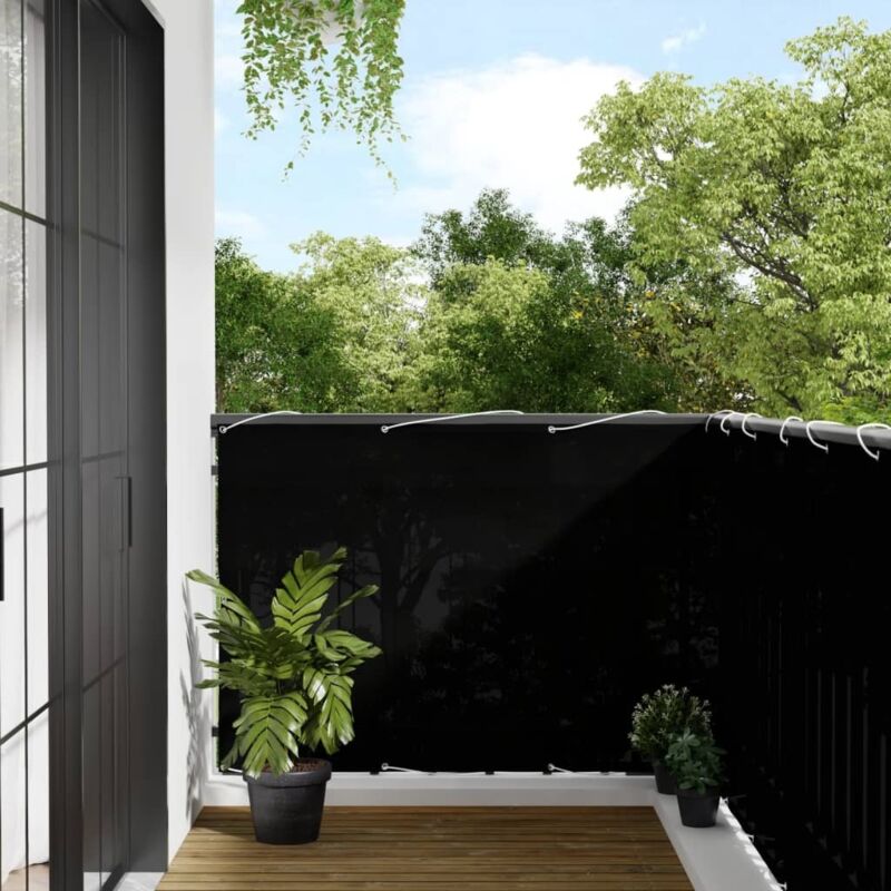 foto del prodotto paravento da balcone nero 120x800 cm 100 poliestere oxford vidaxl