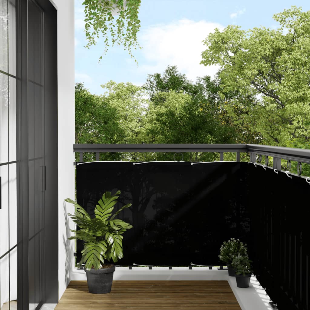 foto del prodotto paravento da balcone nero 90x1000 cm 100 poliestere oxfordcod mxl 90067