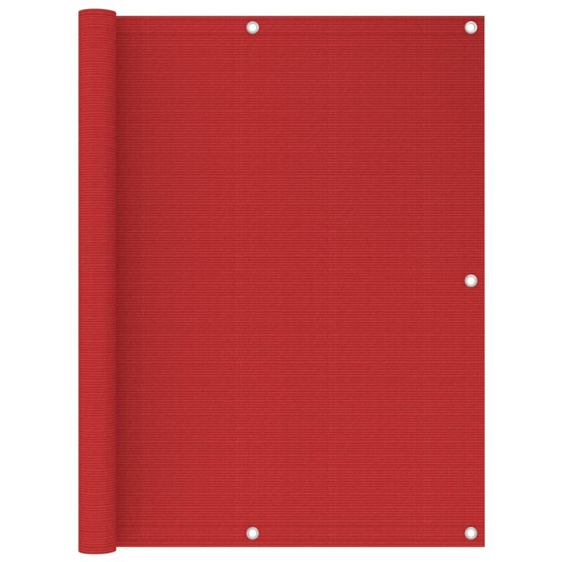 foto del prodotto paravento da balcone rosso 120x500 cm in hdpe vidaxl