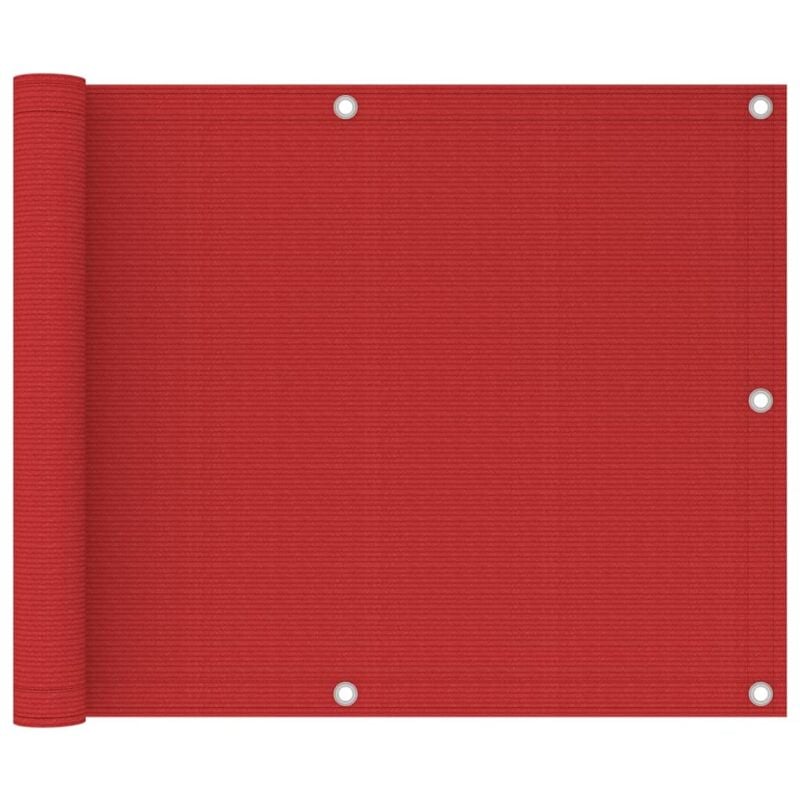 foto del prodotto paravento da balcone rosso 75x300 cm in hdpe vidaxl