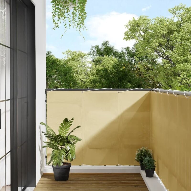 foto del prodotto paravento da balcone sabbia 120x400 cm 100 poliestere oxford vidaxl