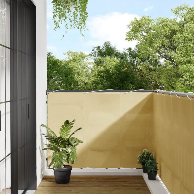 foto del prodotto paravento da balcone sabbia 120x600 cm 100 poliestere oxford vidaxl