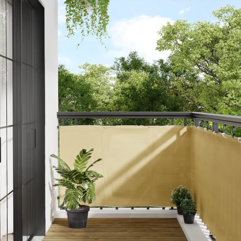 foto del prodotto paravento da balcone sabbia 90x600 cm 100 poliestere oxford vidaxl