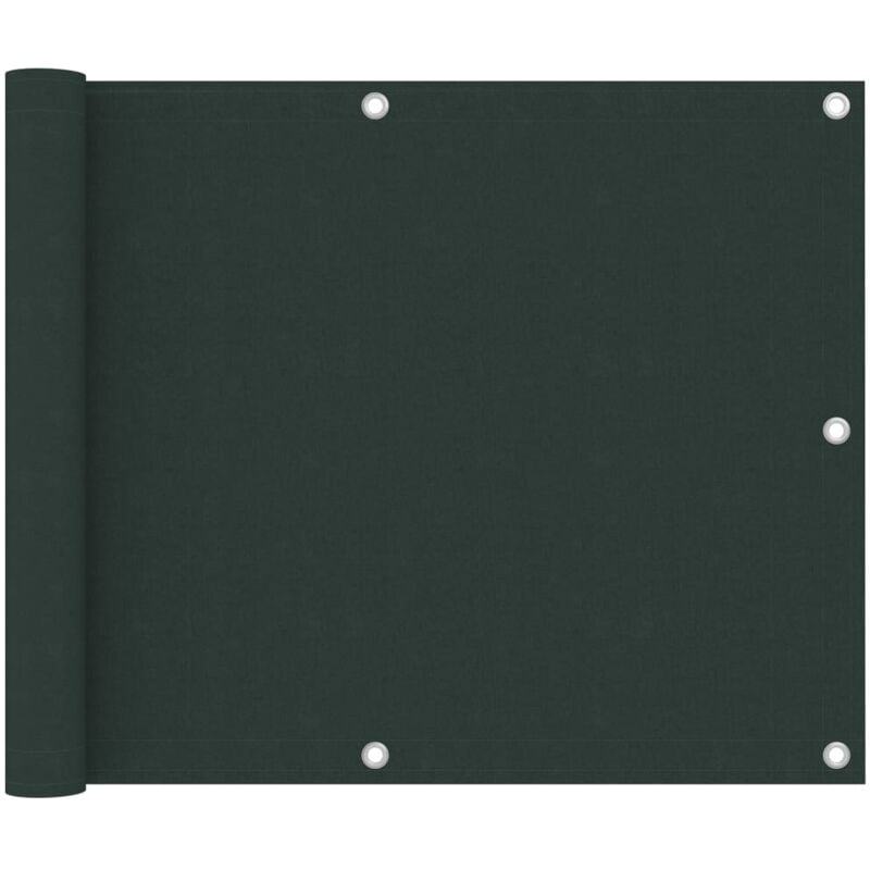 foto del prodotto paravento da balcone verde scuro 75x400 cm tessuto oxford vidaxl