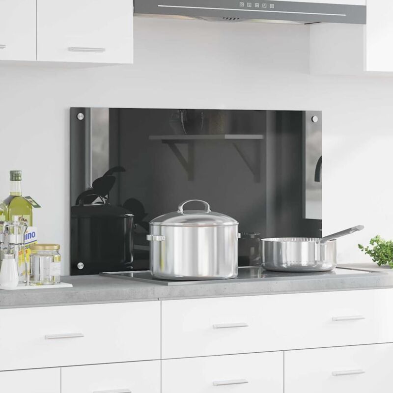 foto del prodotto paravento da cucina grigio scuro 90x50x0,6 cm in vetro temperato vidaxl