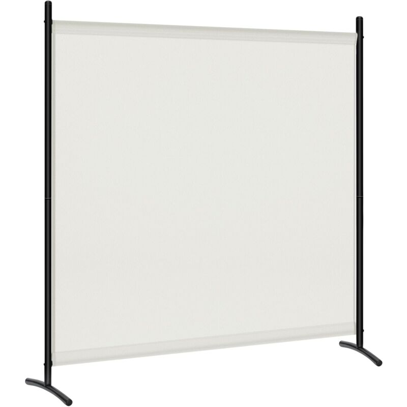 foto del prodotto paravento da interno, paravento indipendente monoblocco per balconi, pannelli divisori per interni per casa e ufficio, 180x177 cm, crema woltu