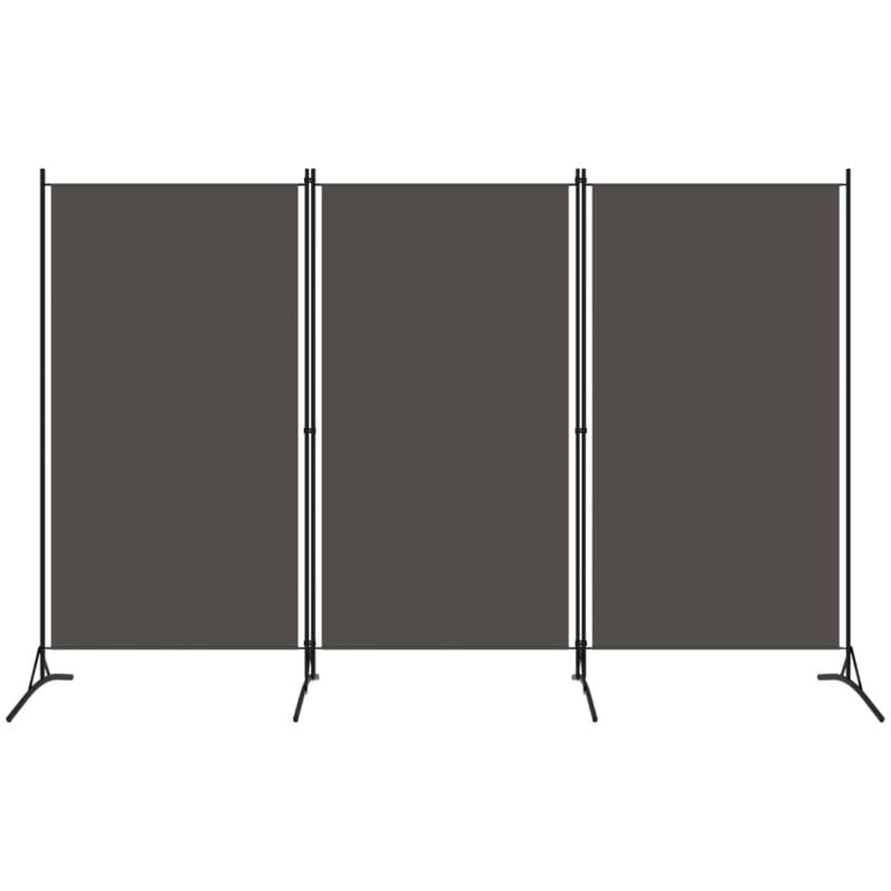 foto del prodotto paravento divisorio a 3 pannelli ,separ per interni ed esterni antracite 260x180 cm itd51808