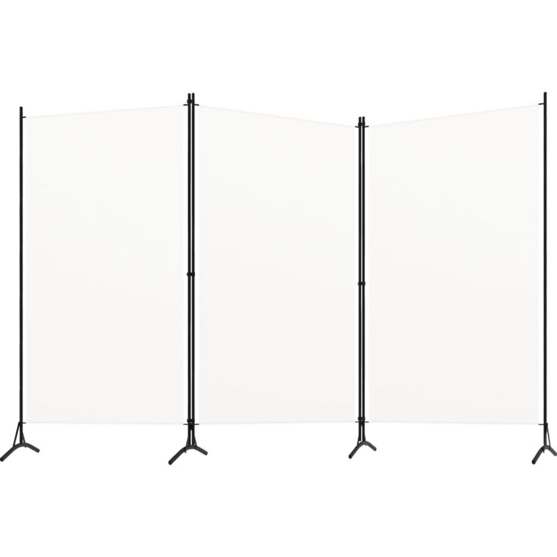 foto del prodotto paravento divisorio a 3 pannelli ,separ per interni ed esterni bianco crema 260x180 cm itd26303