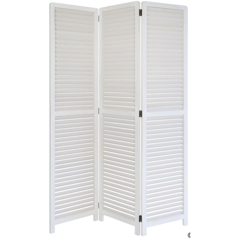 foto del prodotto paravento in legno bianco a 3 ante 120x170 cm par06020