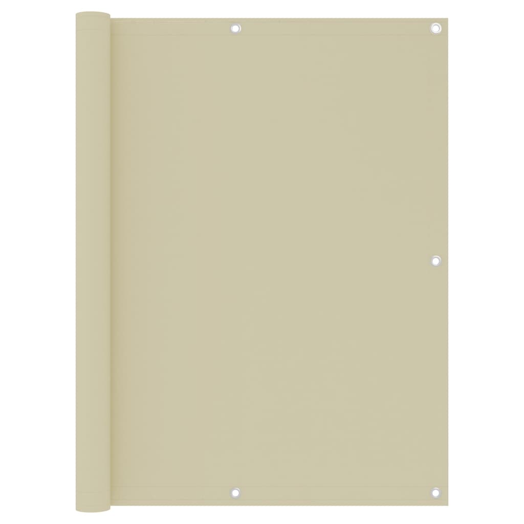 foto del prodotto paravento per balcone protezione privacy paravento 120 x 500 cm tessuto oxford crema 02 0010136