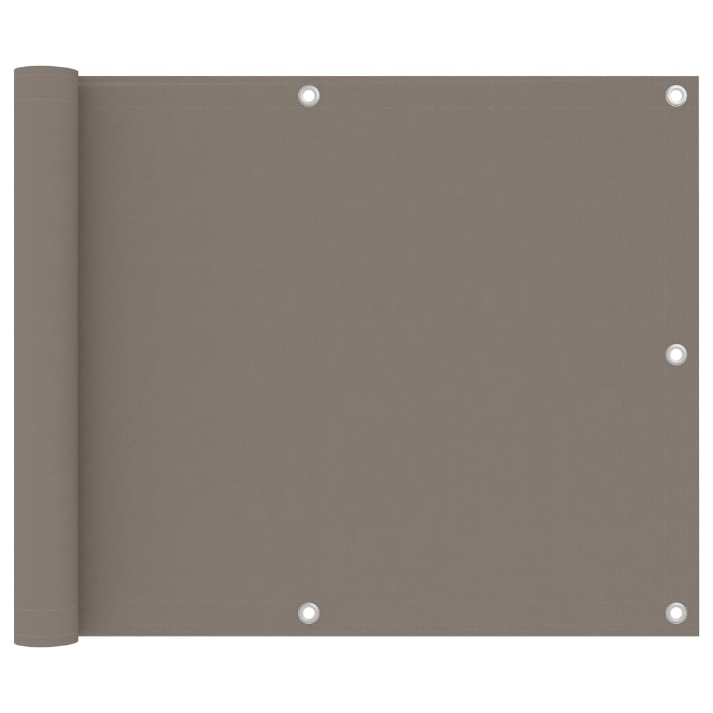 foto del prodotto paravento per balcone protezione privacy paravento 75 x 400 cm tessuto oxford tortora 02 0010384