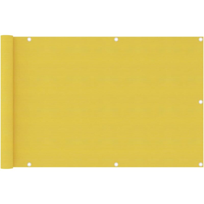foto del prodotto paravento per balcone, protezione privacy, paravento 90 x 400 cm hdpe giallo