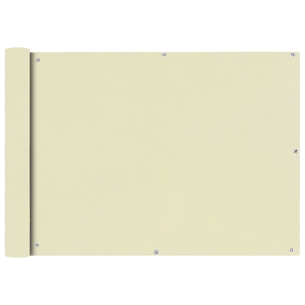 foto del prodotto paravento per balcone protezione privacy paravento in tessuto oxford 75 x 400 cm crema 02 0010169