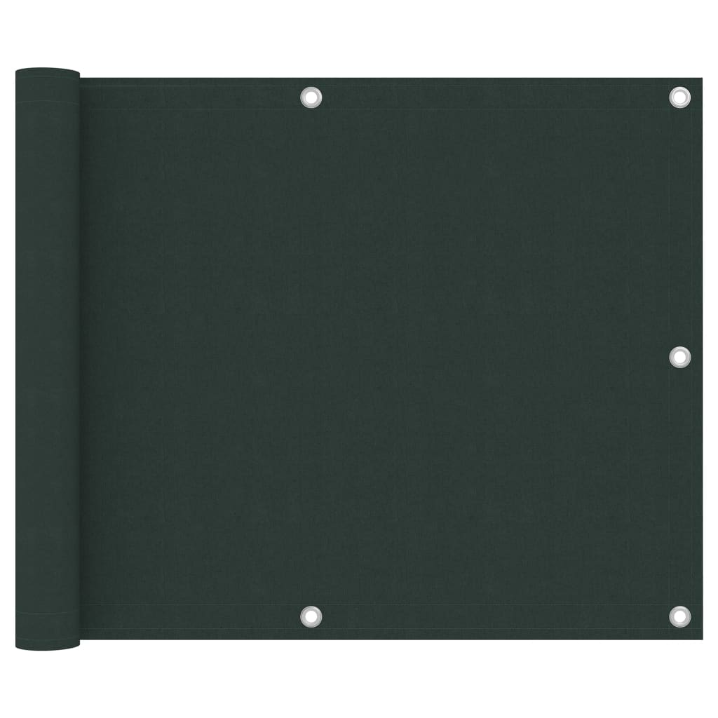 foto del prodotto paravento per balcone protezione privacy paravento verde scuro 75 x 300 cm tessuto oxford 02 0010438