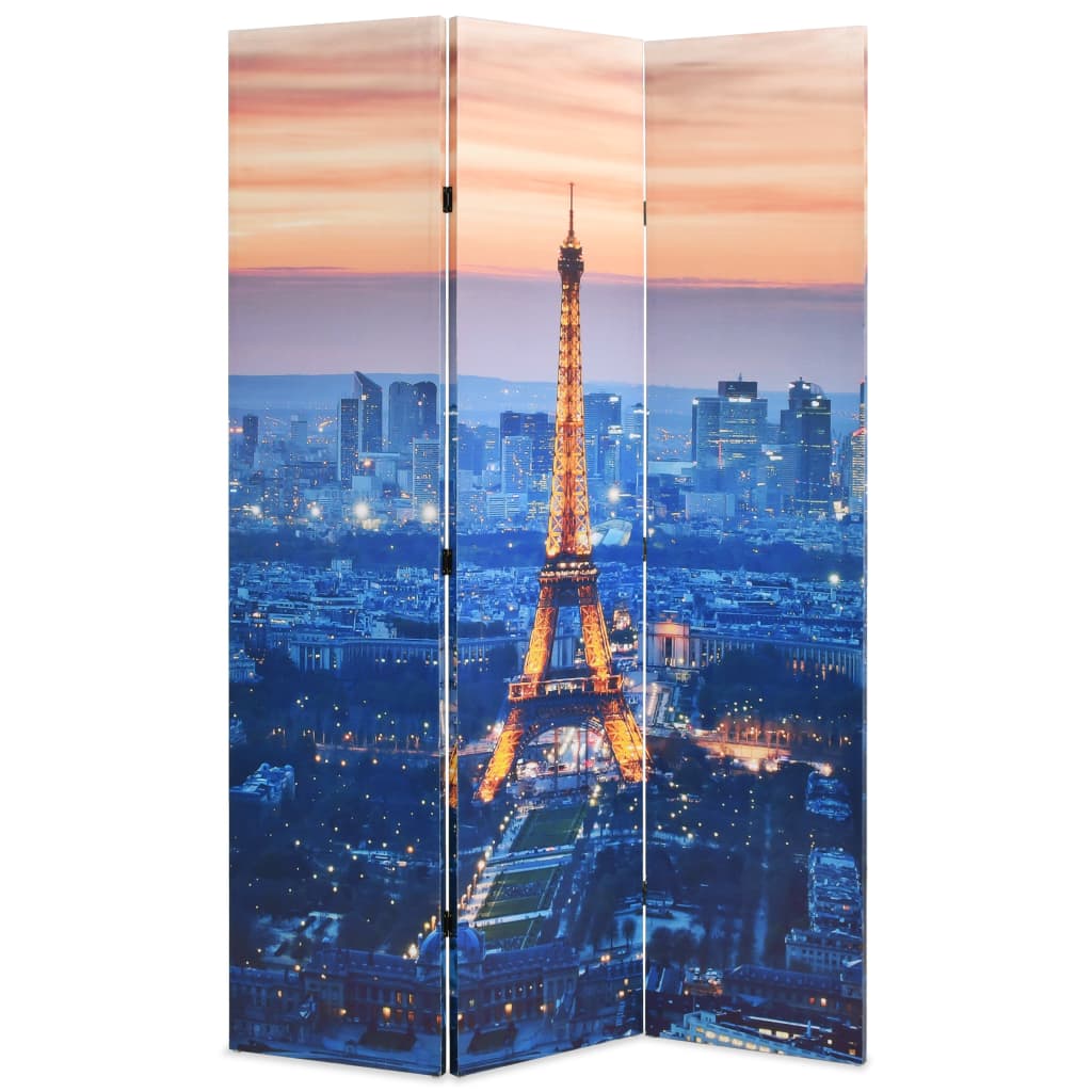 foto del prodotto paravento pieghevole 120x170 cm stampa parigi di notte cod mxl 61178