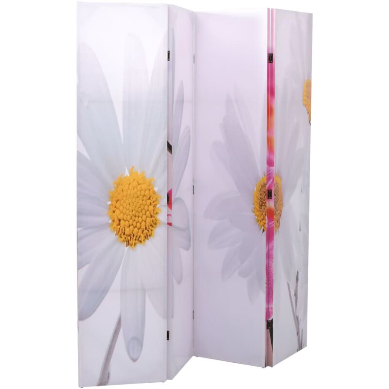 foto del prodotto paravento pieghevole 160x170cm con stampa fiore vidaxl