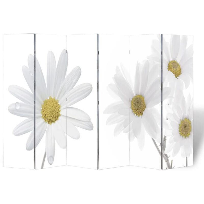 foto del prodotto paravento pieghevole 240x170 cm in legno di abete massello moderno varie stampe modelli fiore