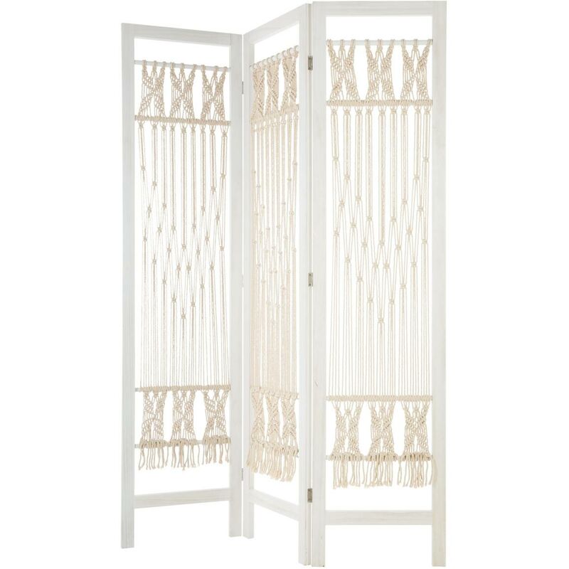 foto del prodotto paravento pieghevole iram in macram bianco h170cm atmosphera cr ateur d int rieur