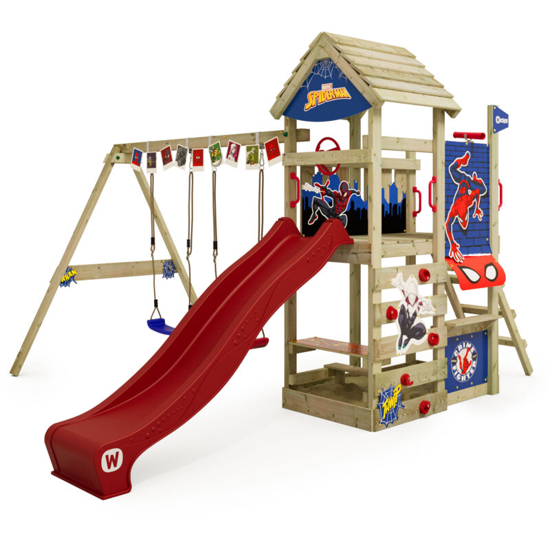 foto del prodotto parco giochi in legno disney adventure giochi da giardino con altalena e scivolo casetta da gioco per l arrampicata con sabbiera e scala di risalita